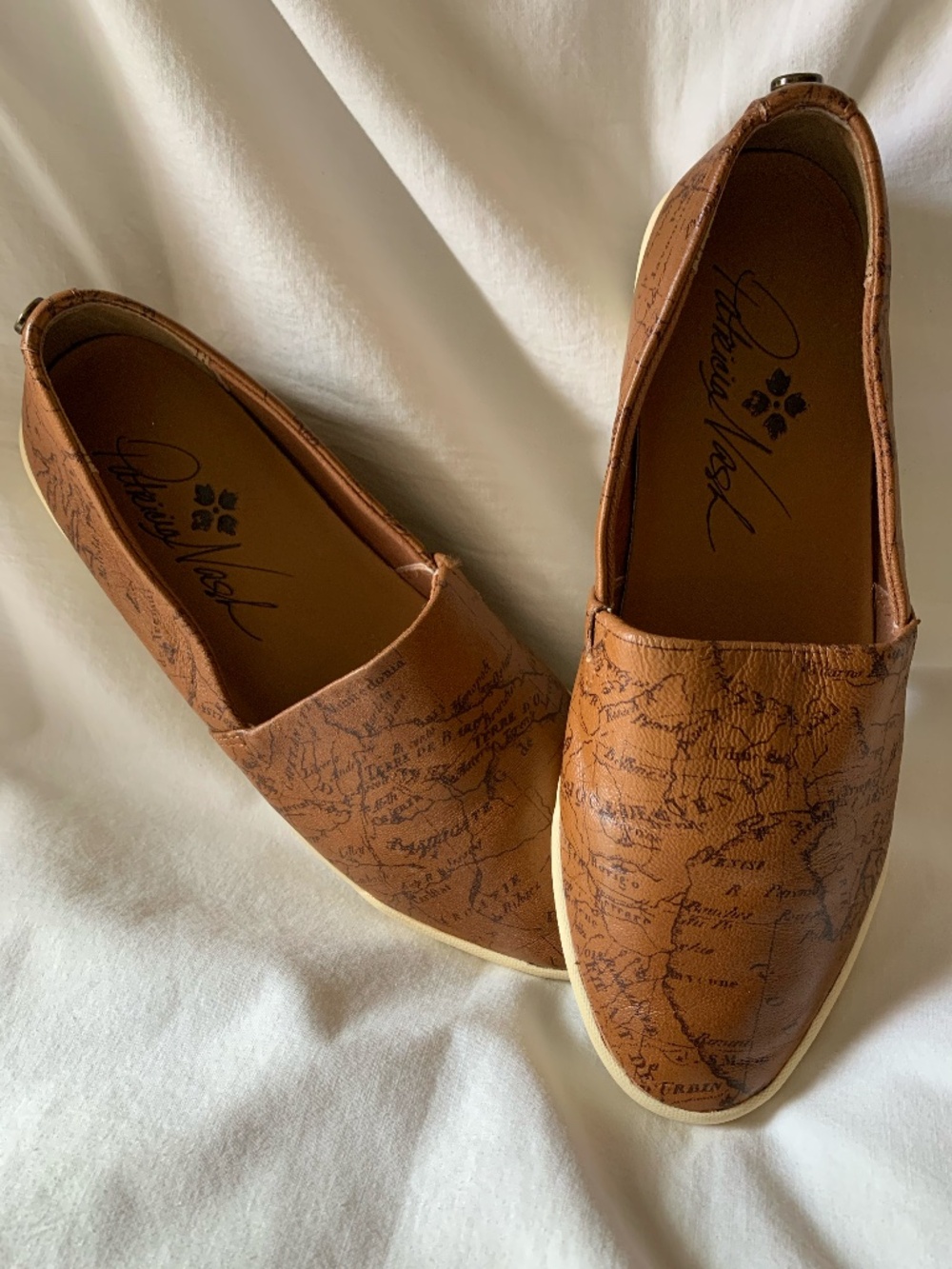 Patricia Nash leather 'Lola Map' Slip On Flat Shoes